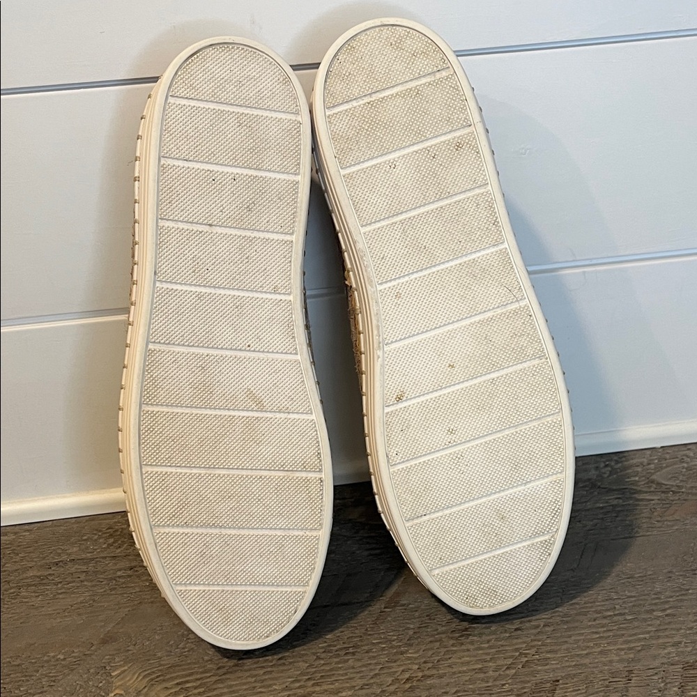 J/Slides NYC Kayla gold metallic woven leather slip on shoes 8.5 - Picture 8 of 8
